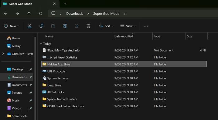 Windows 11 24H2 still comes with God Mode; how to turn it on?