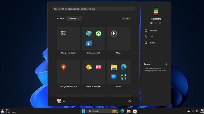 Windows 11's new Start menu design is a lot like live tiles