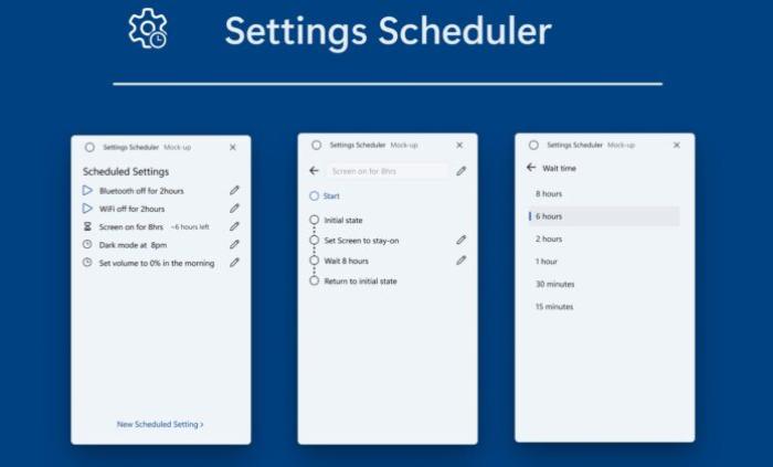 Windows 11 Settings Scheduler tool