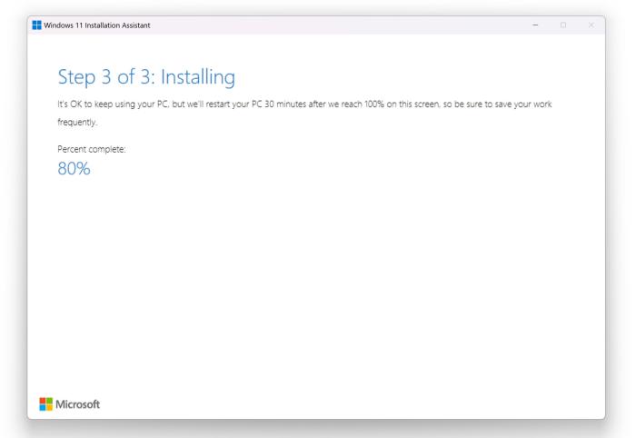 Installing Windows update