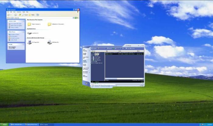 Windows Explorer with Windows Media Player