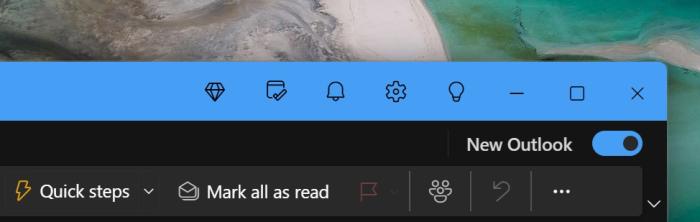 New Outlook toggle