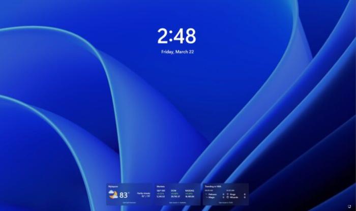 Windows 11 lock screen with MSN