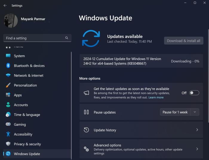 Windows 11 KB5048667 install fails, performance, gaming issues. Windows 11 24H2
affected