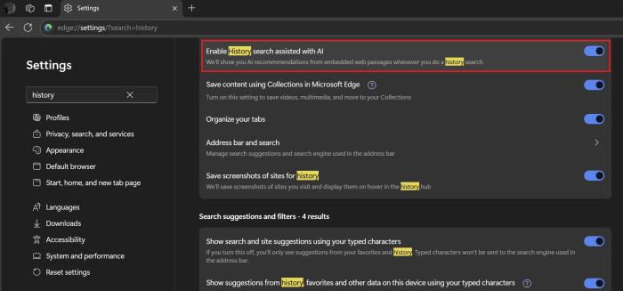 Microsoft Edge tests AI History Search, better security on Windows 11