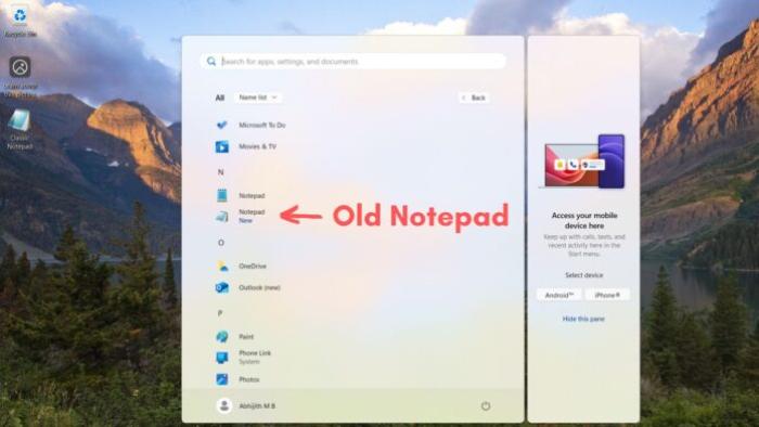 How to enable classic Notepad in Windows 11