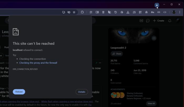 Gemini button overlay in Chrome canary by Leopeva64