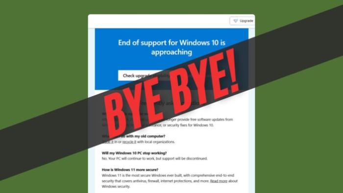 Microsoft emails Windows 10 deadline warning, urges Windows 11 uprgade