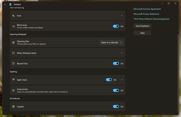 Notepad turn off recent files
