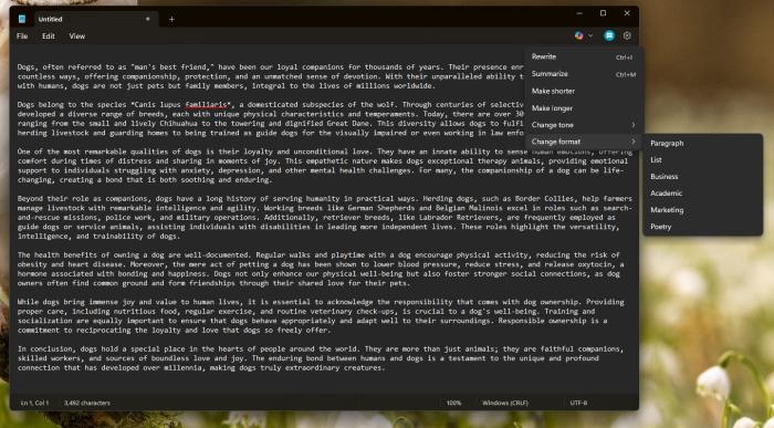 Copilot button in Notepad