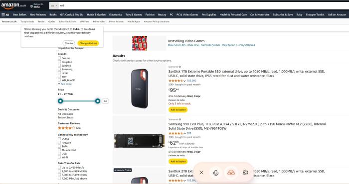 asking copilot vision about sponsored items on amazon