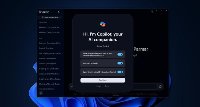 Copilot app for Windows 11