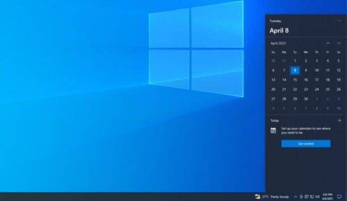 Windows 10 Calendar Flyout UI without Seconds Windows 10 Calendar Flyout UI without Seconds