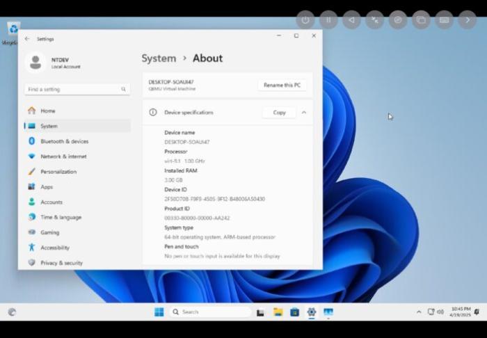 Windows 11 ARM64 on iPad Air M2