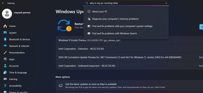 Windows 11 KB5064081 update with new AI search