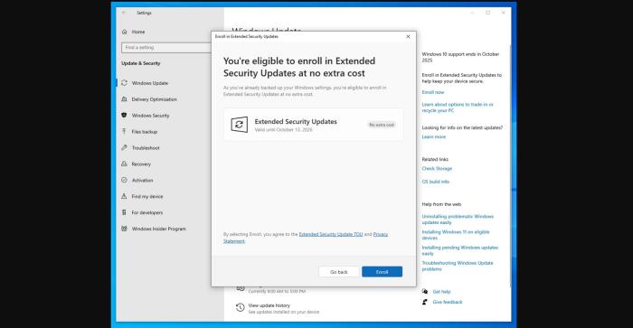 Windows 10 ESU update Windows 11