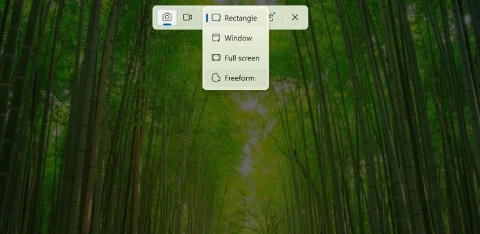 snipping tool windows selection for screen capture