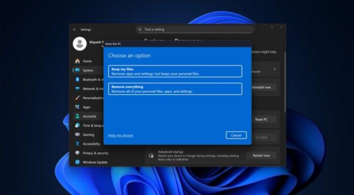 Windows 11 Reset and Recovery features broken Windows 11 Reset and Recovery features broken