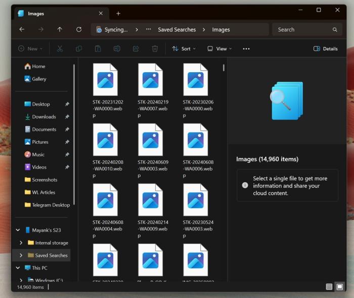 文件资源管理器中的Android相册